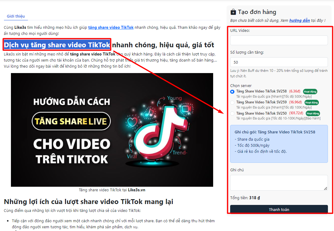 Dịch Vụ Tiktok